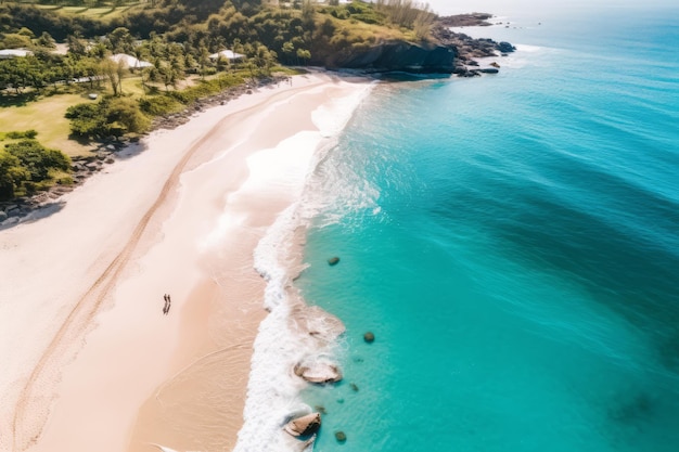 plaża i ocean z góry