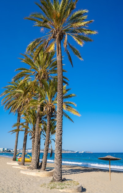 Plaża Ibiza Playa d En Bossa na Balearach