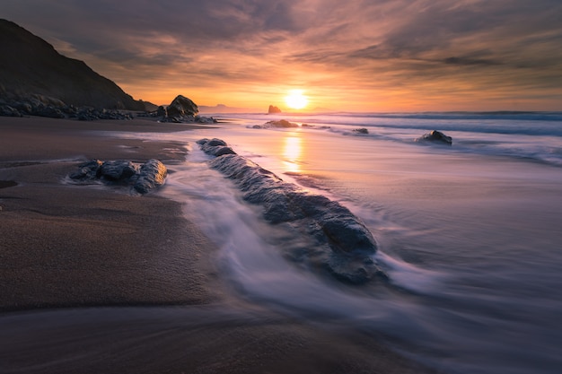 Plaża Ilbarritz w Biarritz, w Kraju Basków.