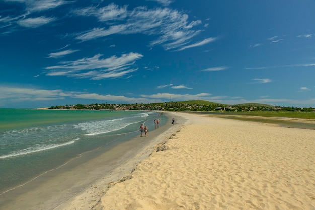 Plaża Jericoacoara, stan Ceará, Brazylia Widok na plażę z piękną formacją chmur Cirrus