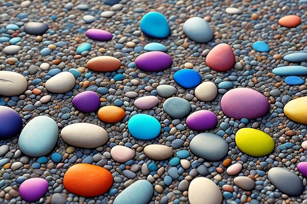 Zdjęcie plaża kolorowy kamień kamienny tło