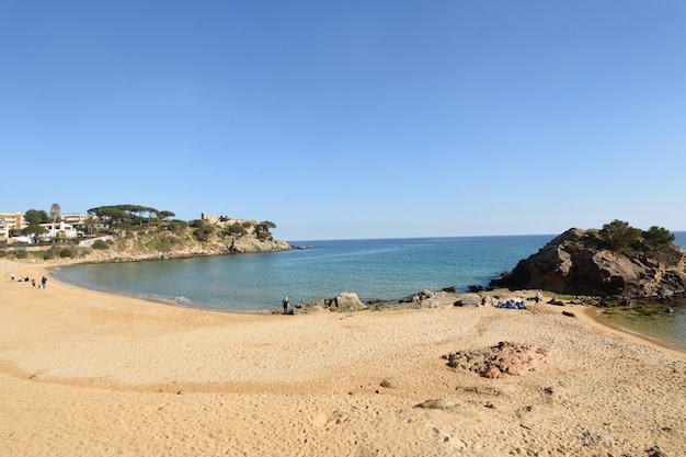 Plaża La Fosca w Palamos, Costa Brava, prowincja Girona, Katalonia, Hiszpania