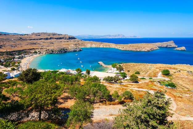 Plaża Lindos Na Wyspie Rodos