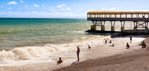 Plaża miejska w kurorcie Gurzuf