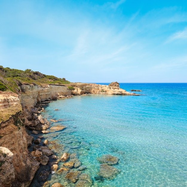 Plaża morska Spiaggia della Punticeddha Salento Włochy