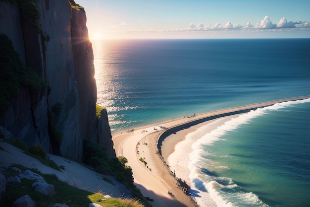 Plaża na wybrzeżu Danii