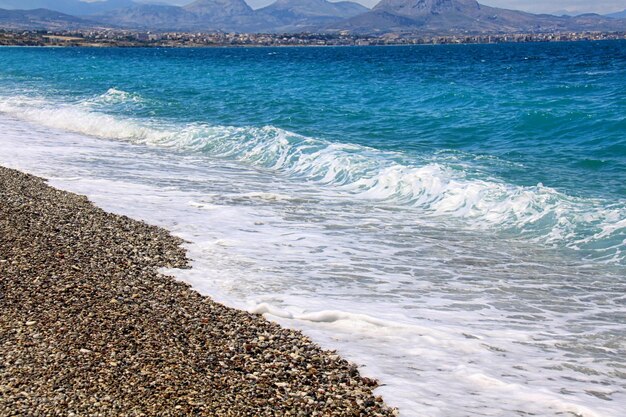 Plaża na wyspie Samos w Grecji