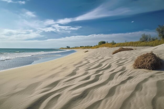 Zdjęcie plaża nad brzegiem jeziora