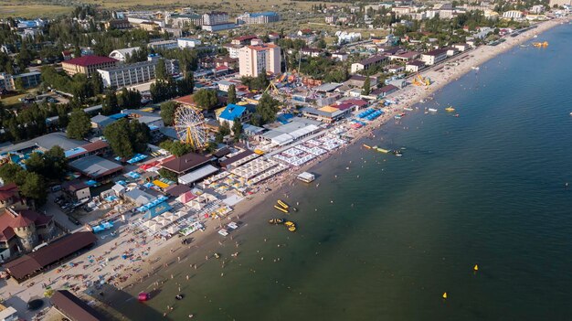 Plaża nad Morzem Czarnym Zdjęcia lotnicze z drona