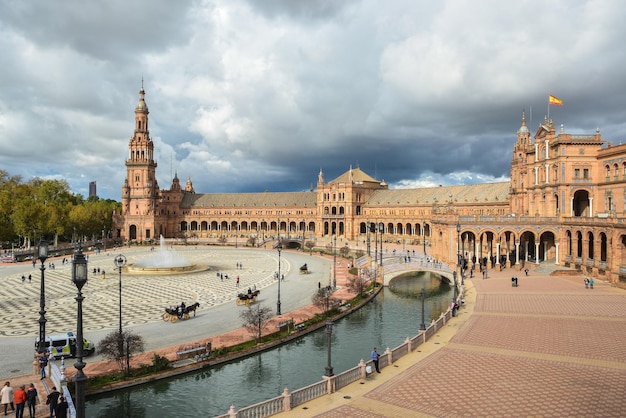 Plaza of Spain w Sewilli, stolicy Andaluzji