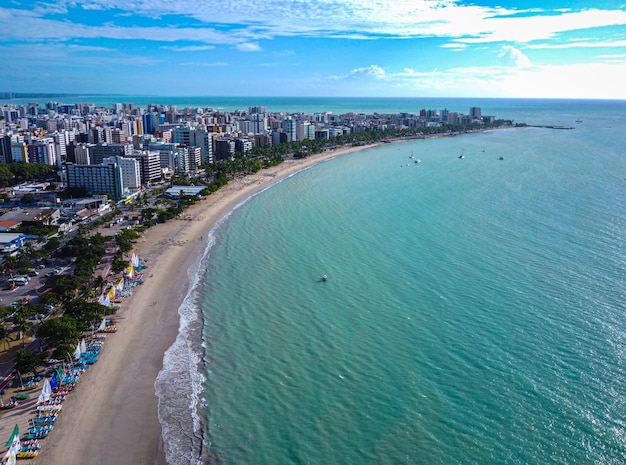 Plaża Pajussara w mieście Maceio Alagoas Brazylia