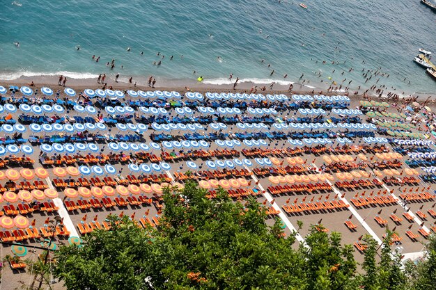 Plaża Positano w Amalfi Coast Neapol Włochy