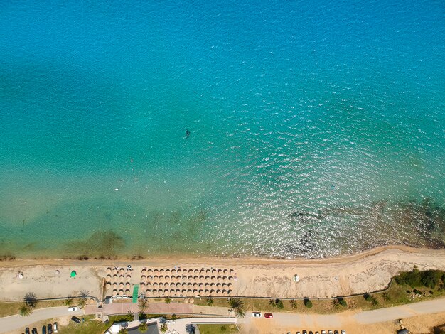 Plaża przy Nea Roda przy Chalkidiki, Grecja