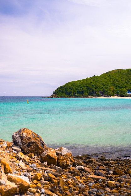 Plaża Thian Na Wyspie Larn Koh Larn Piękne Morze W Chonburi Tajlandia