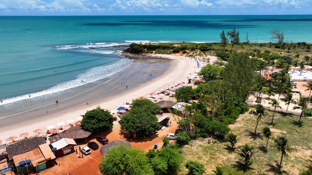 Plaża Tourinhos w Sao Miguel Do Gostoso w Rio Grande do Norte w Brazylii