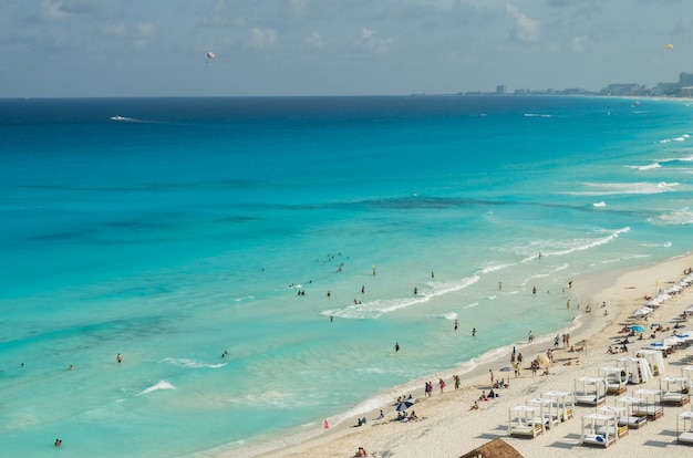 Plaża w Cancun, Meksyk, Karibe.