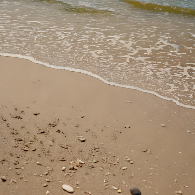 plaża z falą, która mówi morze na piasku