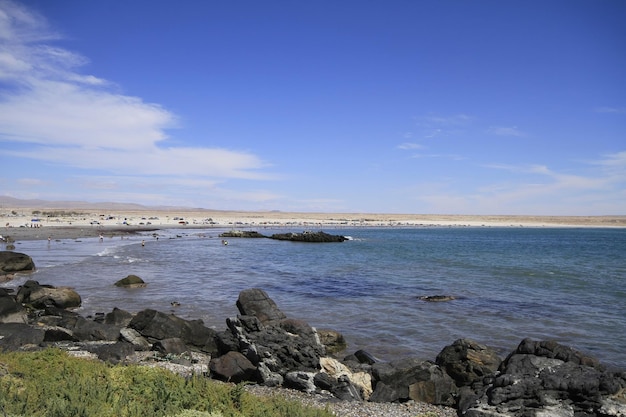 Plaże i port w pobliżu Bahia Inglesia Caldera Chile