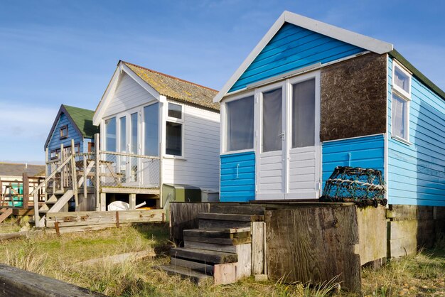 Plażowe chaty w Mudeford Spit