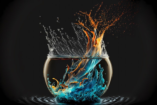 Plusk ognia i wody Dynamiczna koncepcja dwóch przeciwstawnych elementów Koncepcja gorącego i zimnego zamrożenia