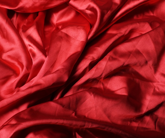 Zdjęcie płynna czerwona tkanina