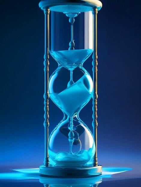 Płynna piaskowana zegarka światło cyjan woda współczesne kryształowe szkło tło zdjęcie