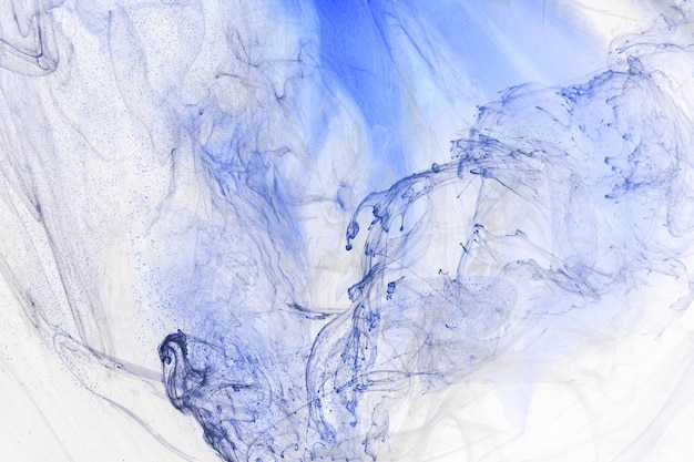 Zdjęcie płynne płynne abstrakcyjne tło niebieska farba akrylowa podwodny galaktyczny dym ocean
