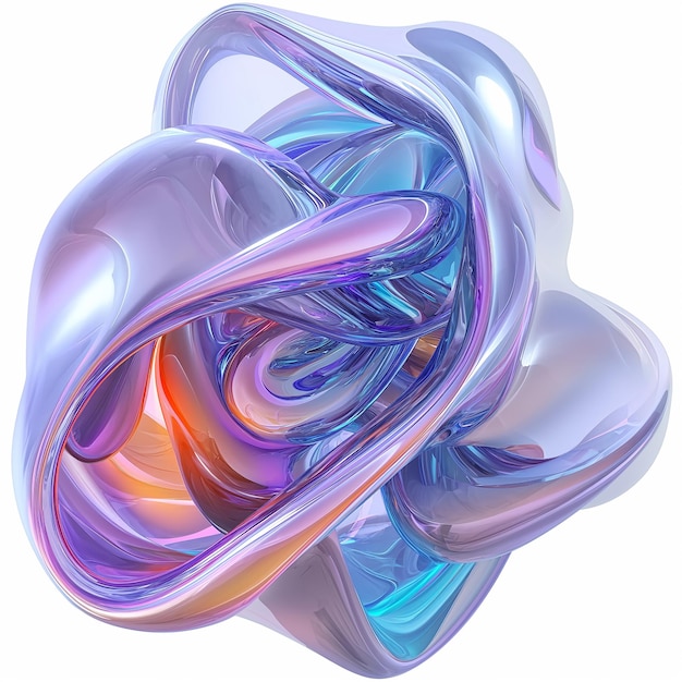 Płynny okrągły trójwymiarowy kształt płynu strzały holograficznego szkła w ruchu błękitna sfera płynna