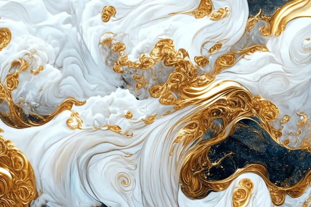 Płynny złoty marmur płynny abstrakcyjny luksusowy tło