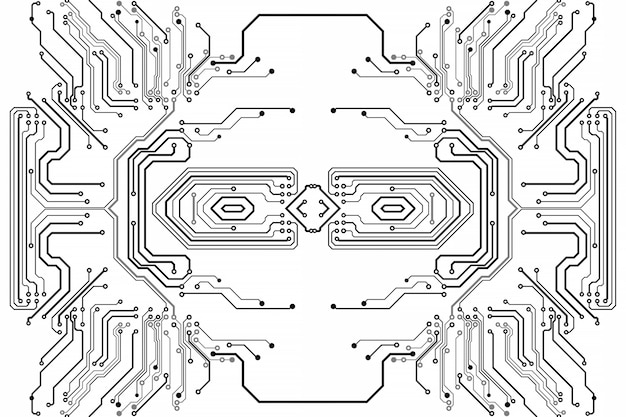 płytka chipowa elektroniki. płytka drukowana elektroniczny model high-tech, technologia cyfrowa