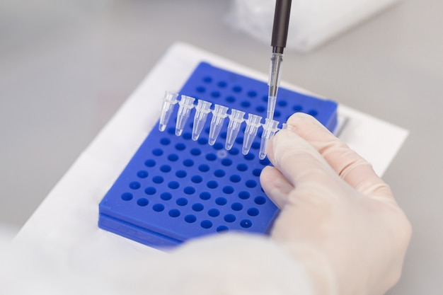 Płytka do obróbki PCR za pomocą probówek Eppendorfa
