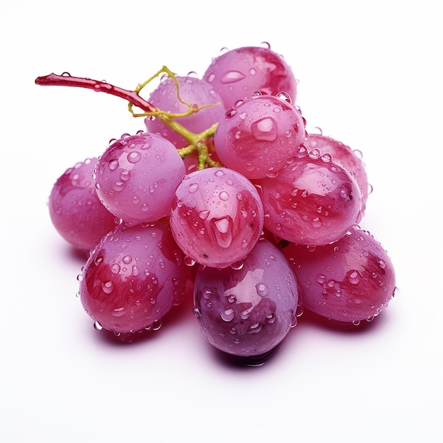 Płytka winogron na białym tle