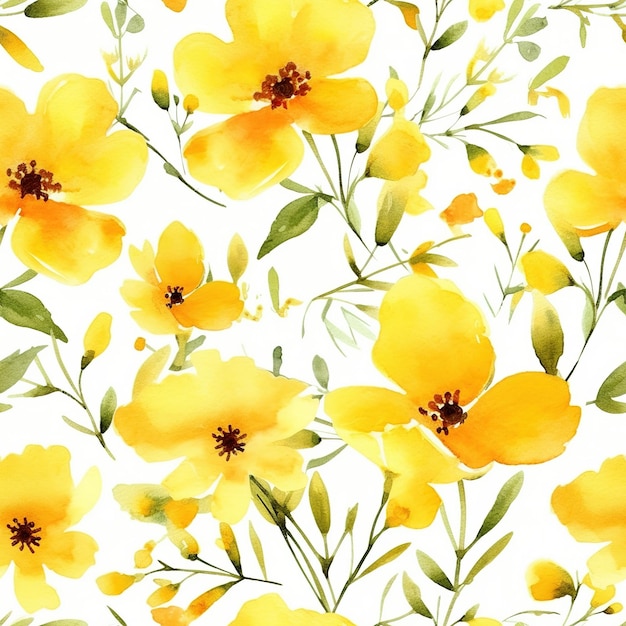 Płytki w żółte kwiaty