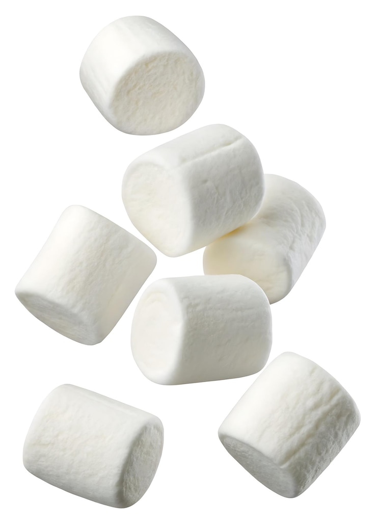 Zdjęcie pływające marshmallows