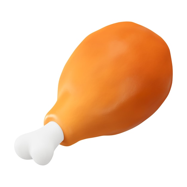 PNG 3D ilustracja elementu drumstick kurczaka przezroczysty tło