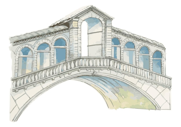 Png akwarel stara europejska ilustracja architektury budynków