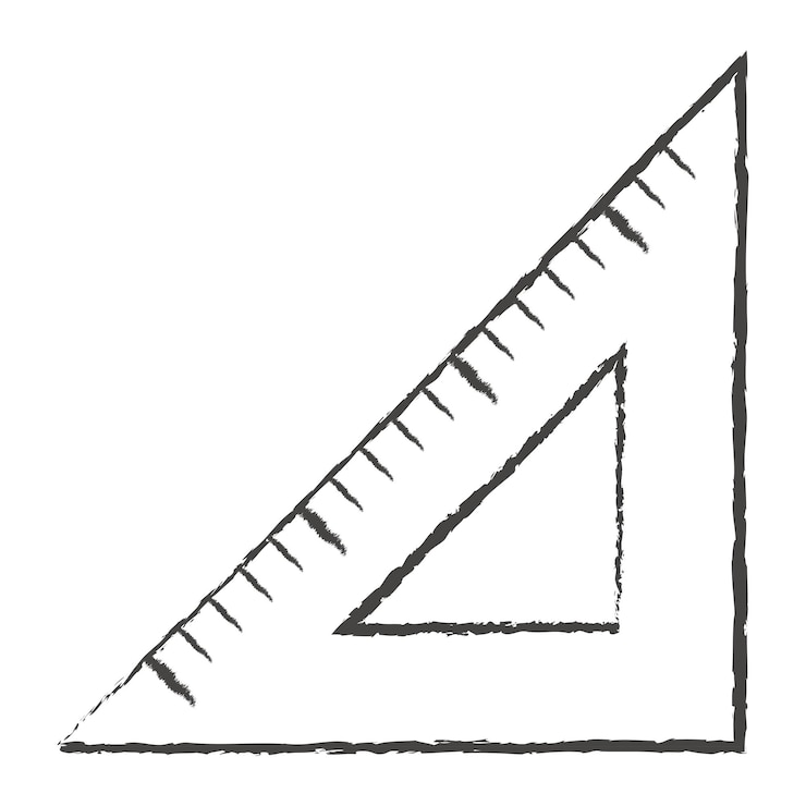 Zdjęcie png biały kąt pomiarowy ikona doodle przejrzyste tło