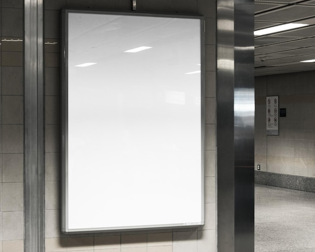 PNG billboard znak makiety reklamy w pomieszczeniach