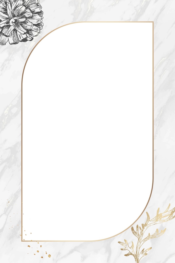 Zdjęcie png botaniczny marmurowy projekt ramy granicznej przezroczyste tło