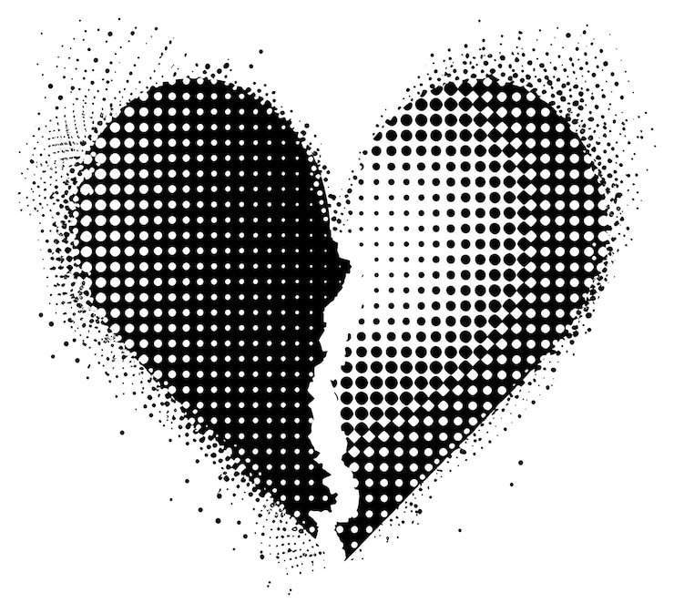 Zdjęcie png broken heart shape icon stencil smoke pipe