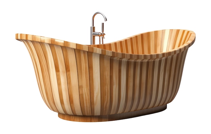 Zdjęcie png drewniana wanna jacuzzi biała architektura tła