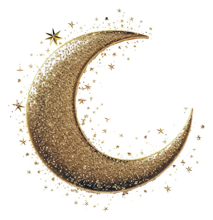 Zdjęcie png eid mubarak półksiężyc złota noc przyrody