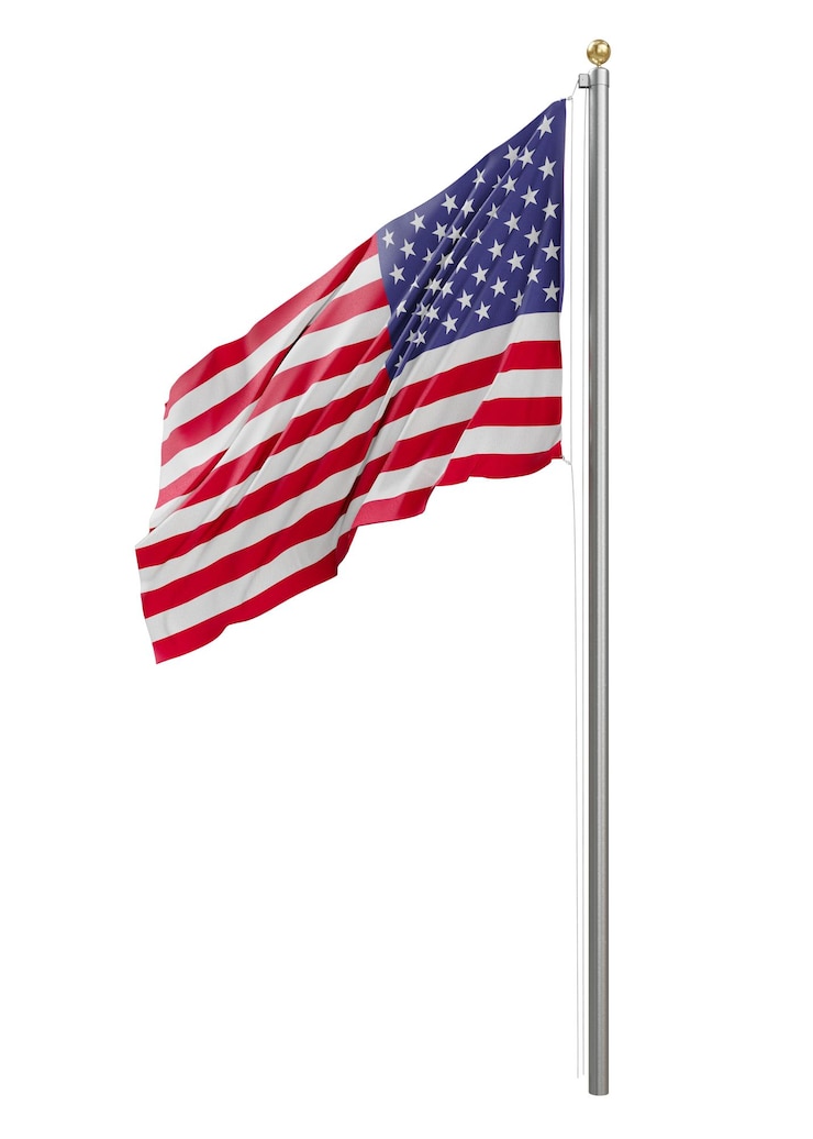 Zdjęcie png flaga usa element kolażowy przezroczysty tło
