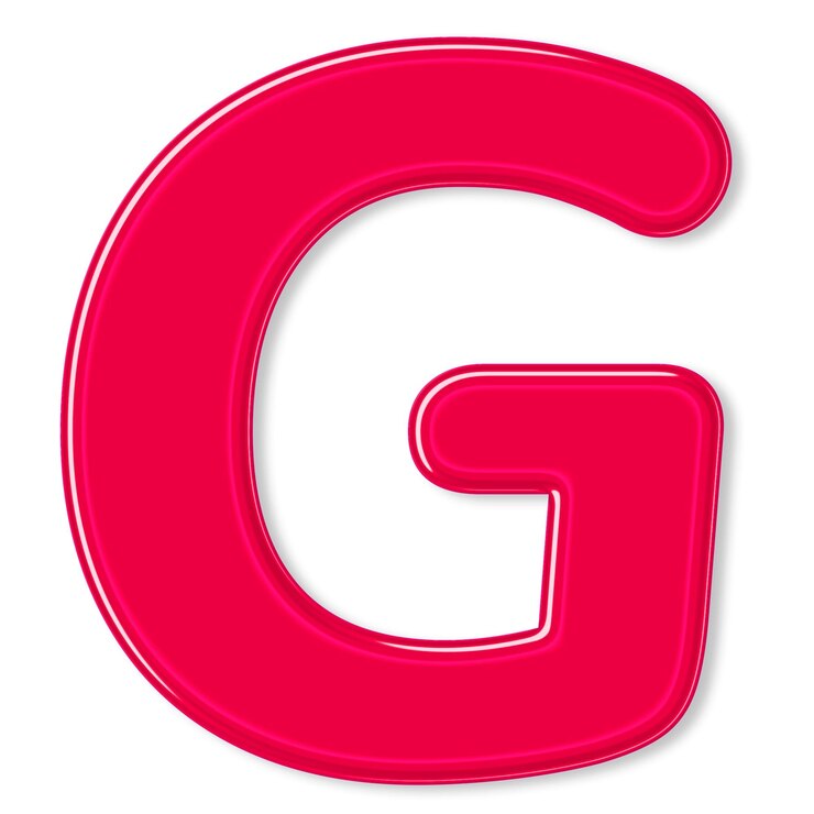 Zdjęcie png jelly bold błyszcząca litera g czcionka