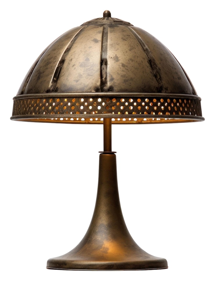 Zdjęcie png metalic abstac lamp lampshade brązowe białe tło