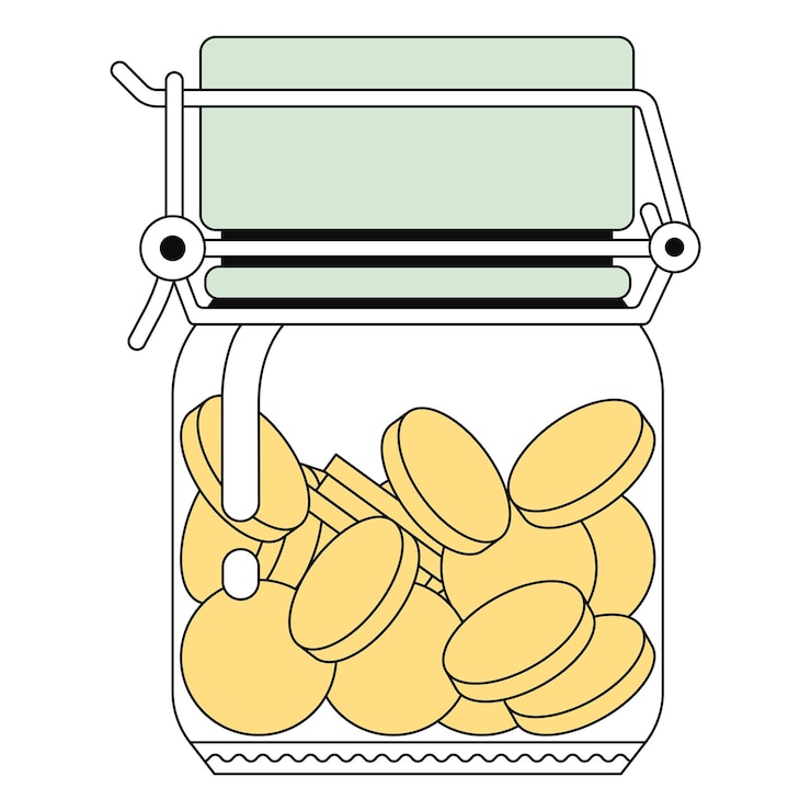 Zdjęcie png money jar płaska ilustracja finansowa przezroczysty tło
