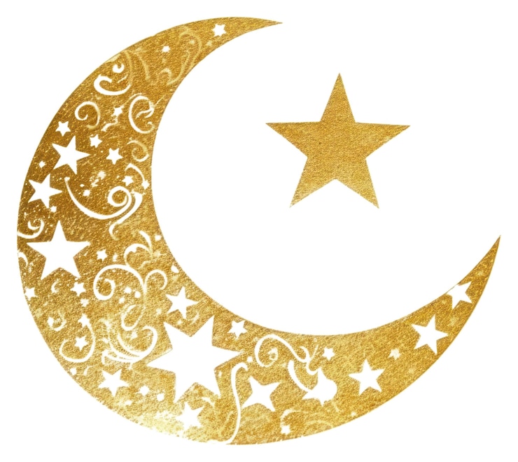 Zdjęcie png nocna złota kaligrafia astrologia