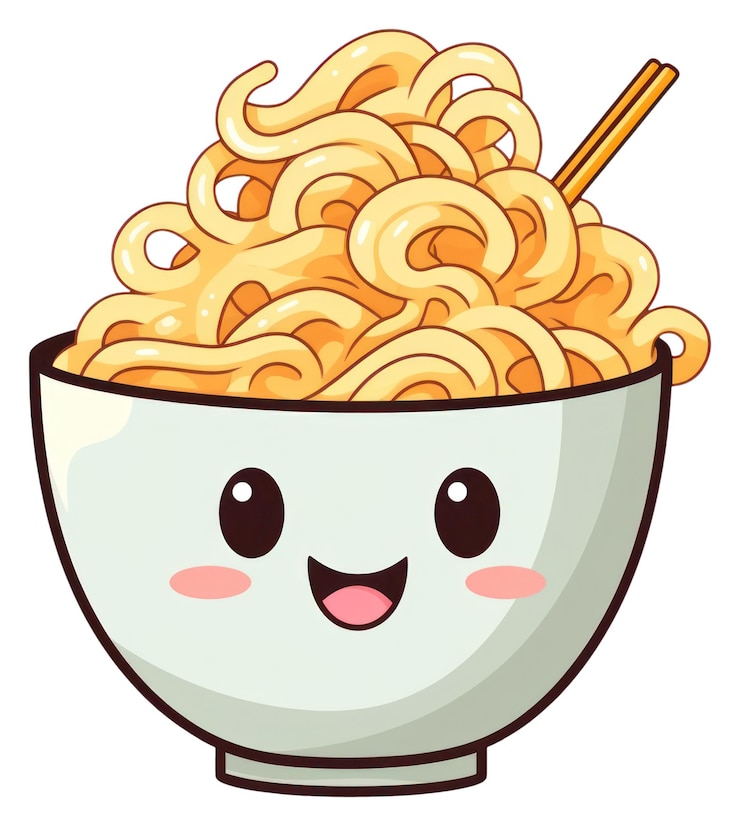 Zdjęcie png ramen z kreskówek z makaronem