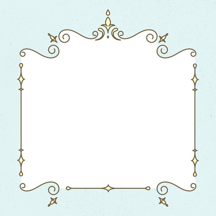 Zdjęcie png ramka w stylu vintage na pastelowo niebieskim tle