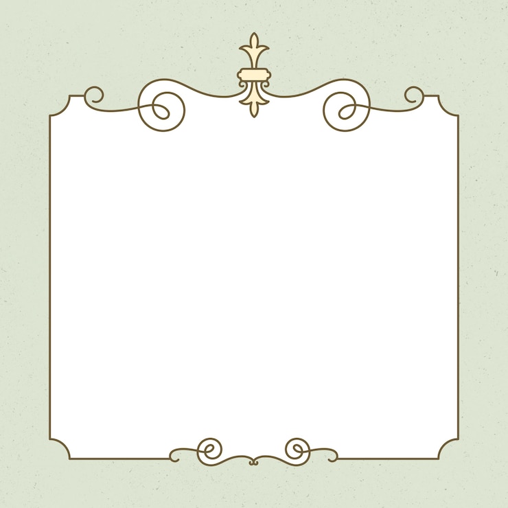Zdjęcie png ramka w stylu vintage na pastelowo zielonym tle